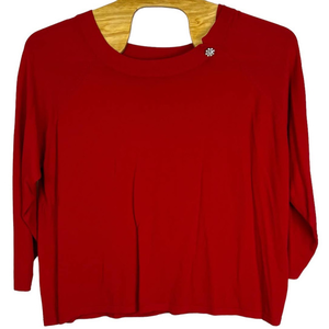 Avenue Red‎ Long Sleeve Top with Rhinestone Size 3XL